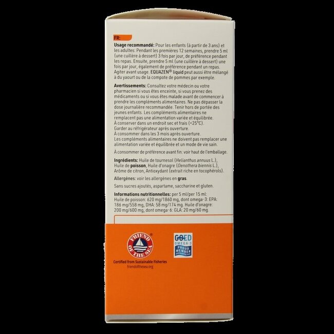 Equazen liquid citrus omega 3- & 6-vetzuren 200 Milliliter
