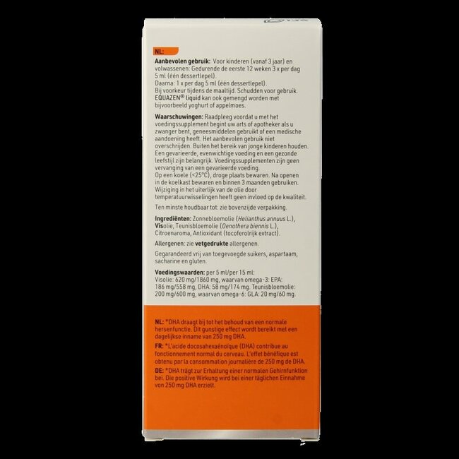 Equazen liquid citrus omega 3- & 6-vetzuren 200 Milliliter