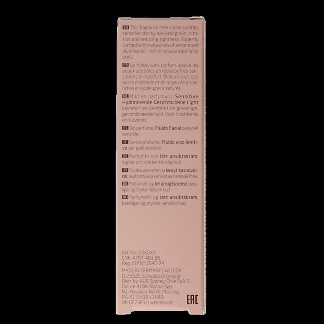 Gezichtscreme sensitive hydraterend light 30 Milliliter