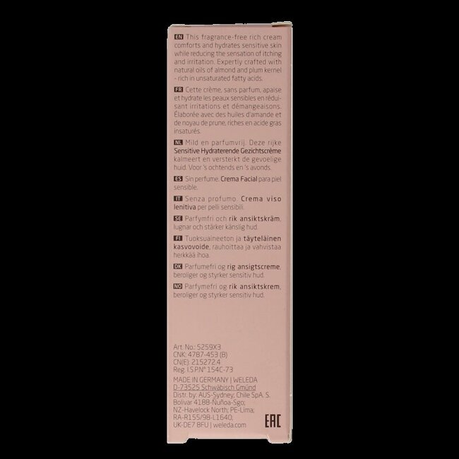 Gezichtscreme sensitive hydraterend 30 Milliliter