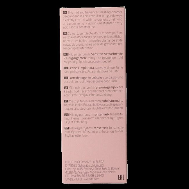 Lait nettoyant apaisant peaux sensibles 75 millilitres