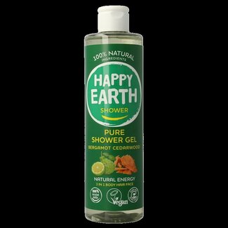 Happy Earth Gel douche bergamote et bois de cèdre 300 ml