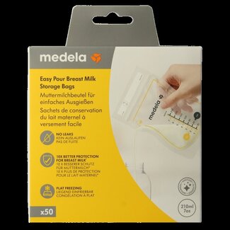 Medela Sachets de conservation pour lait maternel 210 ml 50 pièces