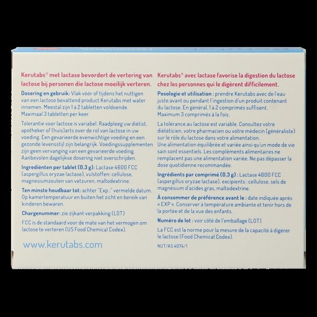 Enzyme lactase 4600 FCC 15 comprimés