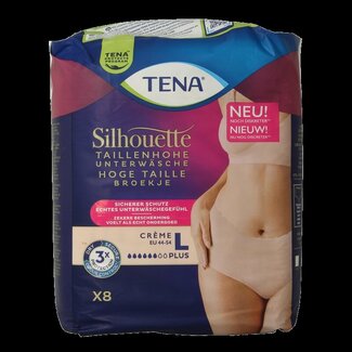 Tena Silhouet plus high waist creme large 8 Stuks