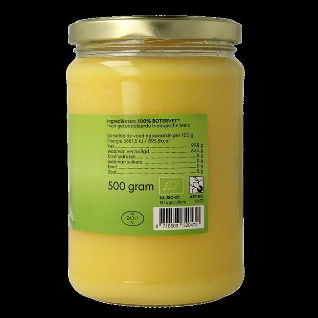 Ghee boter bio 500 Gram