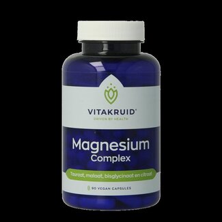 Vitakruid Magnesium Complex Tauraat Malaat Bisglycinaat 90 Vegetarische capsules