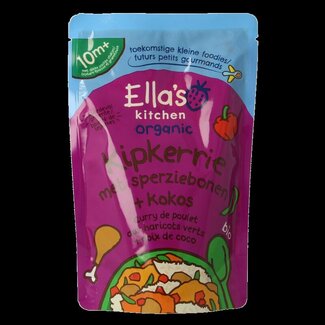 Ella's Kitchen Curry de poulet, haricots verts et noix de coco 10+ mois bio 190 grammes