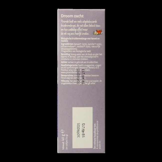 Infusion bio Rêves Doux 20 sachets