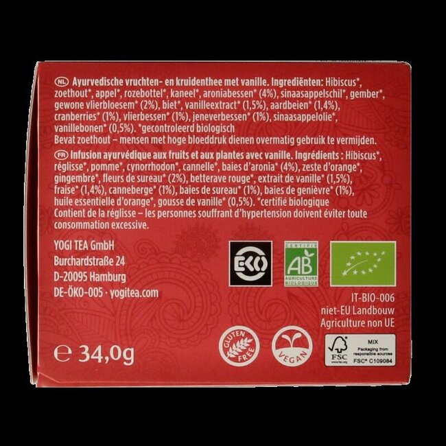 Berry Vanilla Bio 17 Sachets