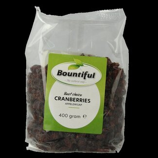 Bountiful Cranberries au jus de pomme concentré 400 g