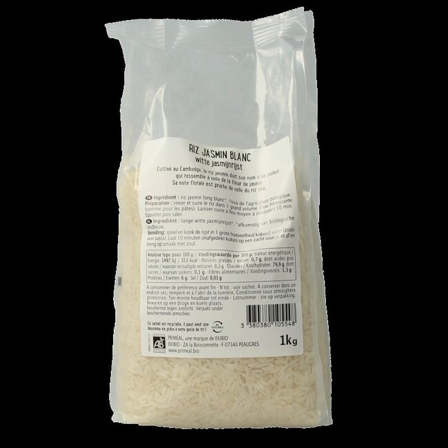 Riz jasmin blanc bio 1 kg