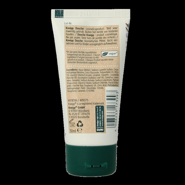 Mini gel douche relaxant 50 ml