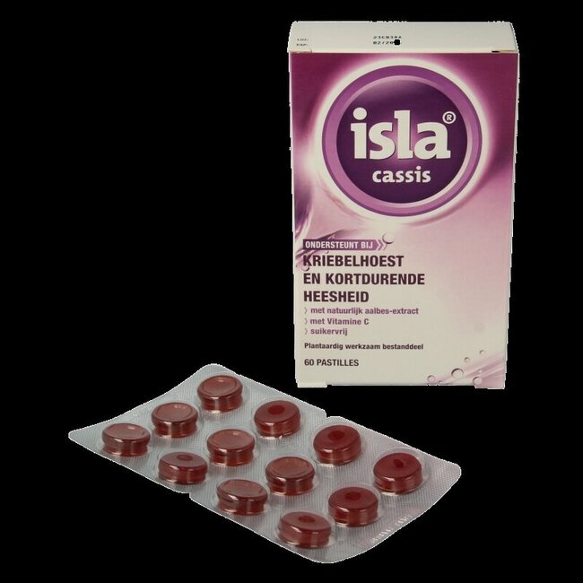 Isla Cassis pastilles pour la gorge, 60 pastilles