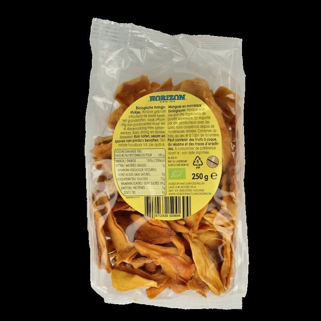 Mango stukjes bio 250 Gram