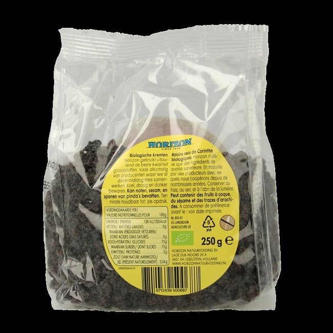 Raisins de Corinthe bio 250 g