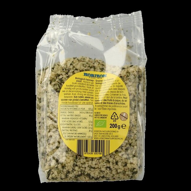 Graines de chanvre décortiquées bio 200 g