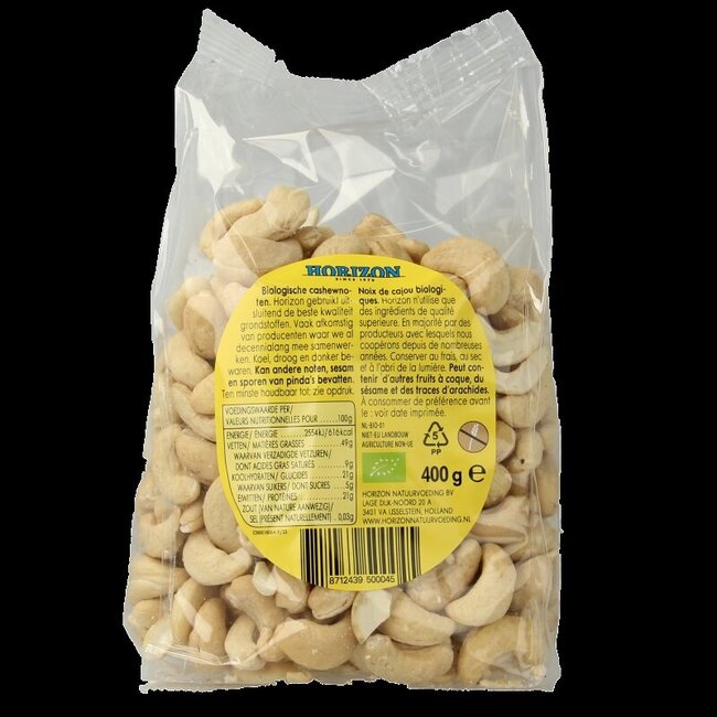 Noix de cajou entières bio 400 g
