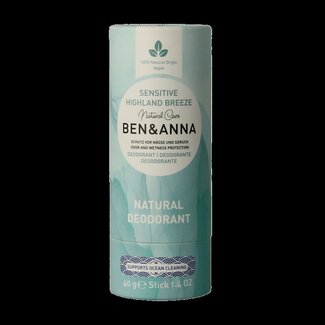 Ben & Anna Deodorant highland breeze sensitive papertube 40 Gram