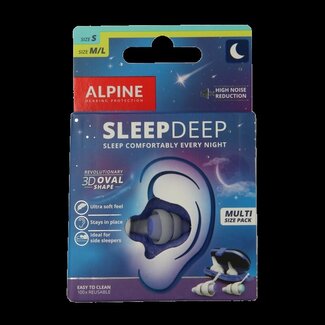 Alpine Sleepdeep earplugs multi size pack 2 Paar