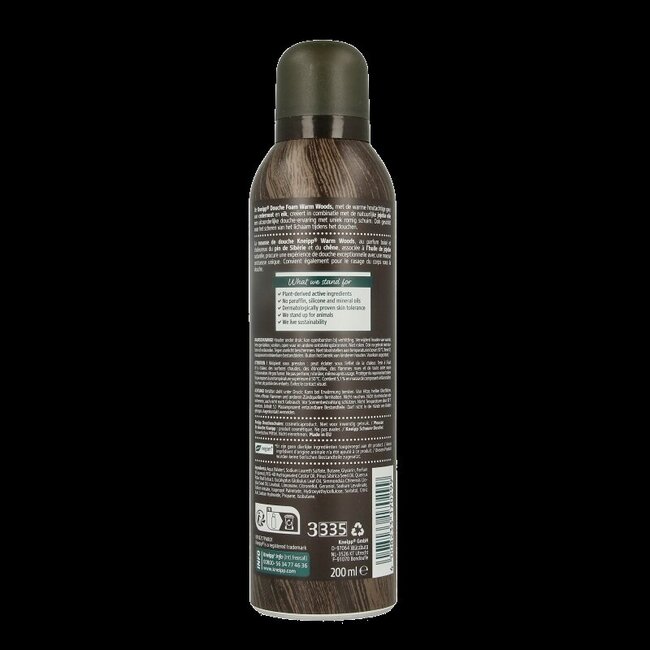 Men warm woods douche foam cedernoot 200 Milliliter