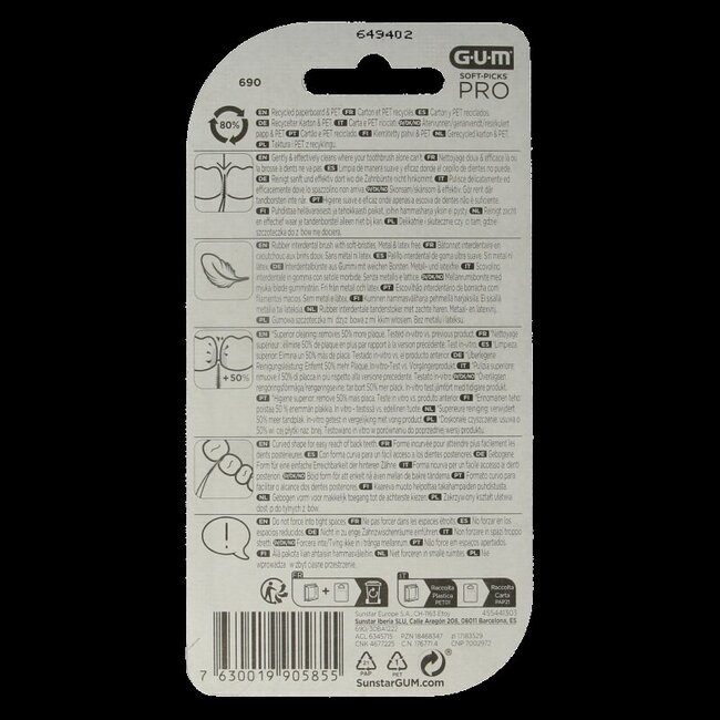 GUM Soft-Picks Advanced Pro Medium - 30 bâtonnets