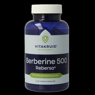Vitakruid Berberine 500 Rebersa 97-102% berberine zouten 90 Vegetarische capsules