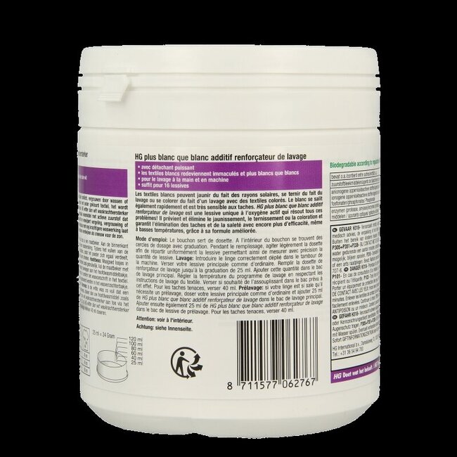 Witter dan wit waskrachtversterker 400 Gram