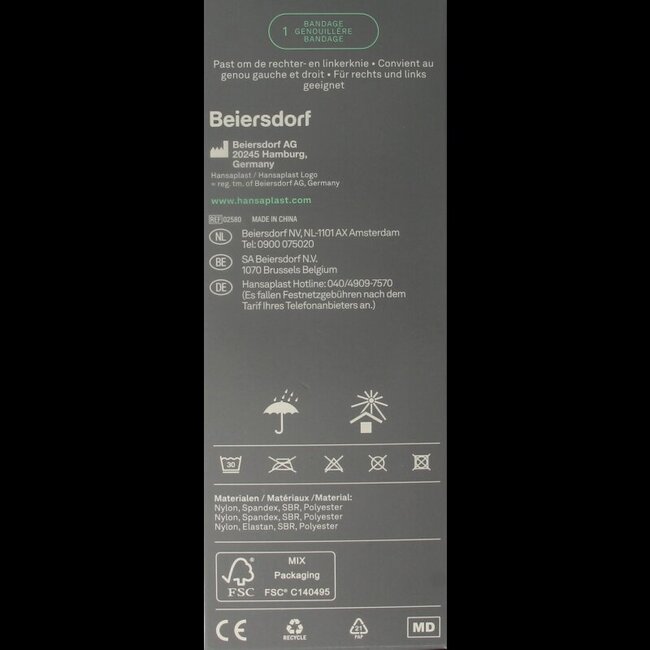 Sport kniebandage verstelbaar 1 Stuks