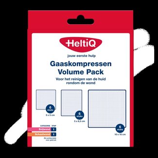 Heltiq Compresses de gaze pack économique 18 pièces