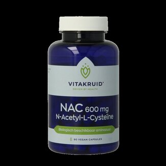 Vitakruid NAC 600 mg N-Acetyl-L-Cysteine 90 Vegetarische capsules