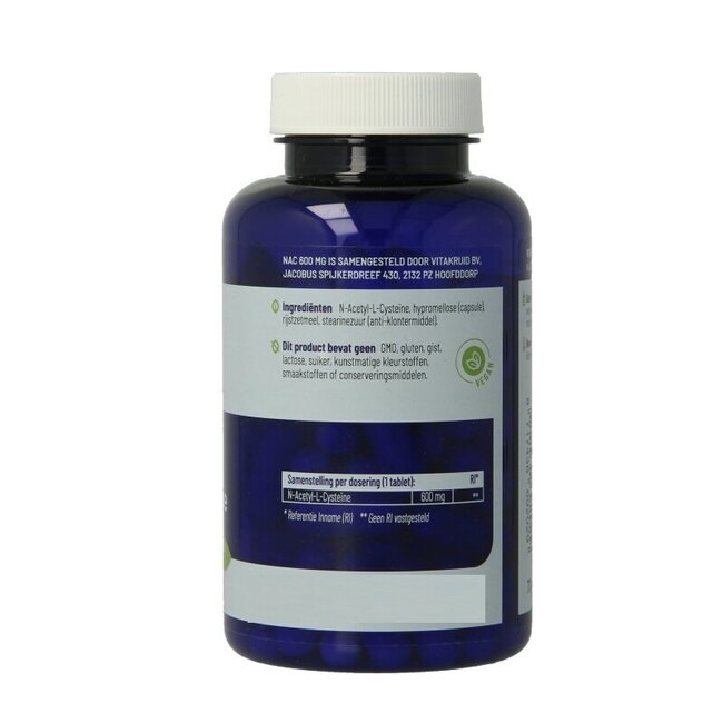 NAC 600 mg N-Acetyl-L-Cysteine 90 Vegetarische capsules