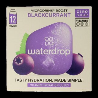 Waterdrop Microdrink boost blackcurrant bruistabletten 12 Stuks