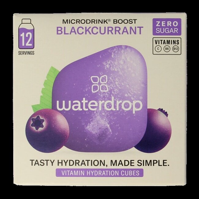 Microdrink boost blackcurrant bruistabletten 12 Stuks