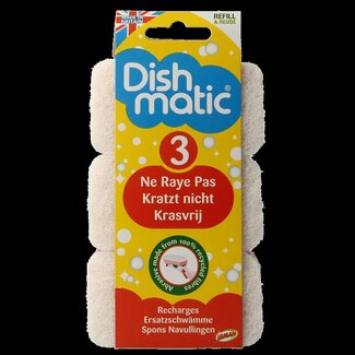 Dishmatic Recharge d'éponges anti-rayures - Lot de 3