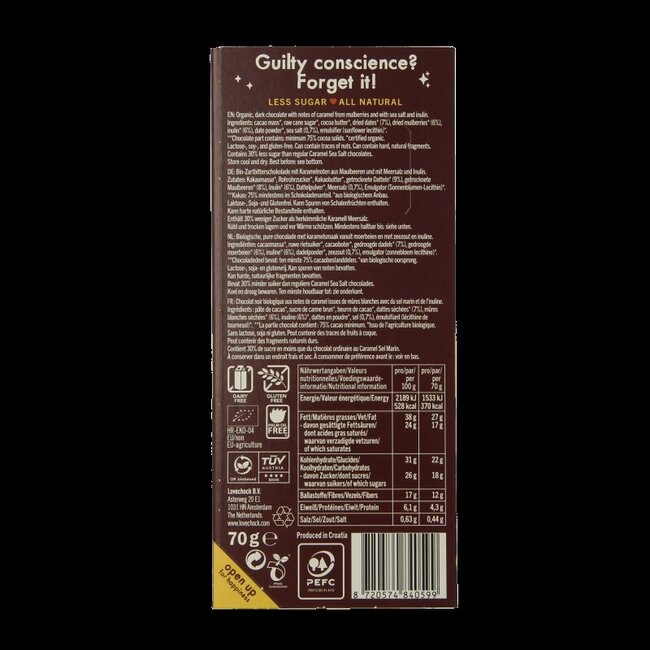 Soul caramel sel marin bio 70 g