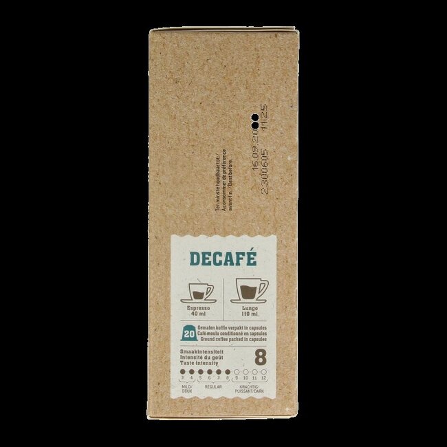 Decafe capsules bio 20 Stuks