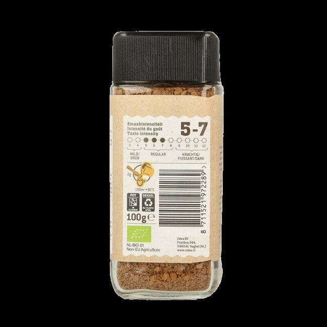Instant koffie bio 100 Gram