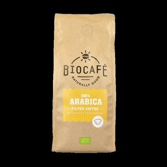 Biocafe Filterkoffie 100% arabica bio 250 Gram