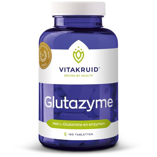 Glutazyme oa Spijsverteringsenzymen en L-Glutamine 180 Tabletten