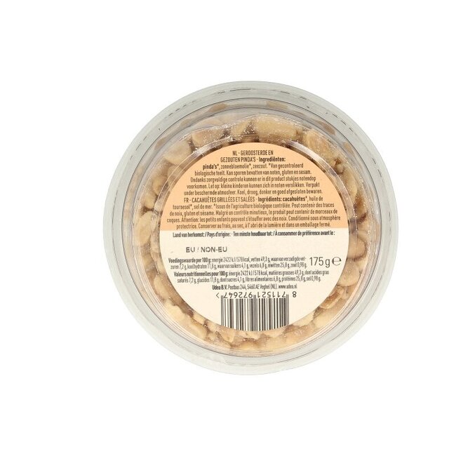 Cacahuètes grillées au sel de mer bio 175 g