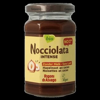 Nocciolata Hazelnootpasta zonder melk bio 250 Gram