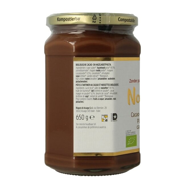 Pâte à tartiner chocolat noisette bio 650 g