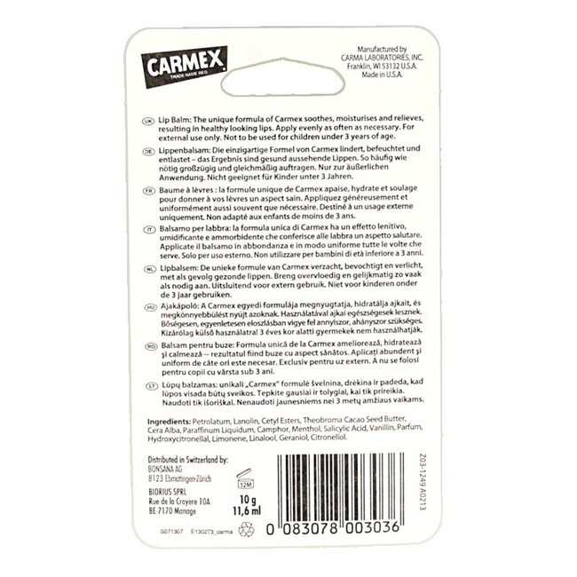 Baume à lèvres tube classique 10 g