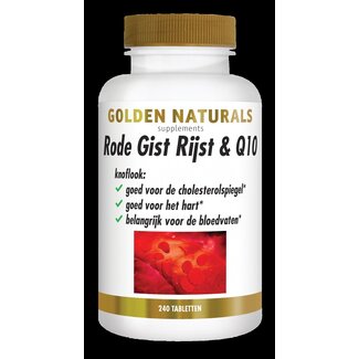 Golden Naturals Levure de riz rouge & Q10 240 comprimés