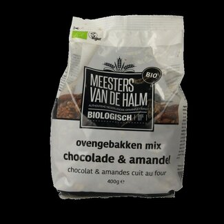 De Halm Ovengebakken mix chocolade en amandel bio 400 Gram