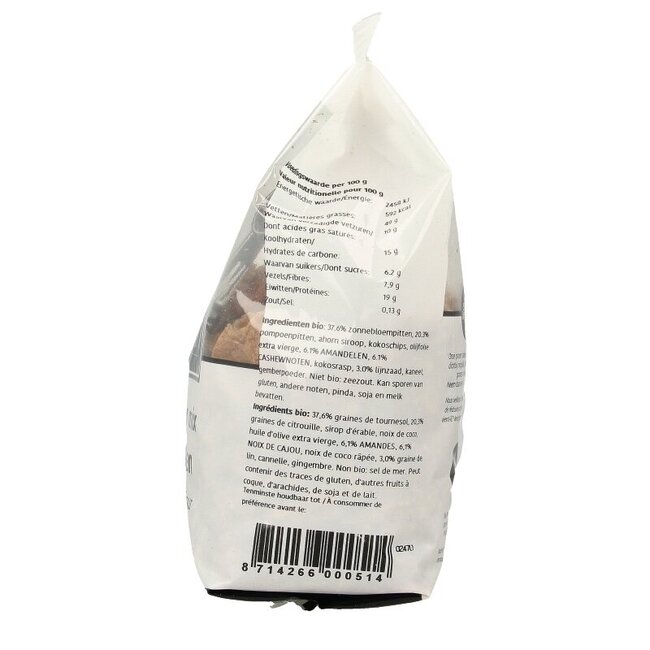 Ovengebakken noten en zaden bio 400 Gram