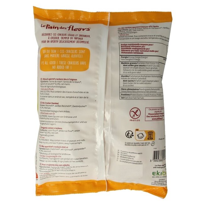 Salty snack uiencrackers glutenvrij bio 75 Gram