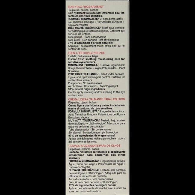 Tolederm Soin Frais Apaisant Yeux TP 15 ml