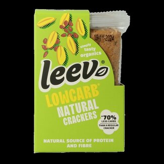 Leev Qrackers lowcarb 3 x 2 stuks bio 80 Gram